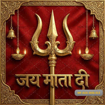 ROYAL GOLDEN TRIDENT MAROON FRAME BACKDROP - PRINTED BACKDROP