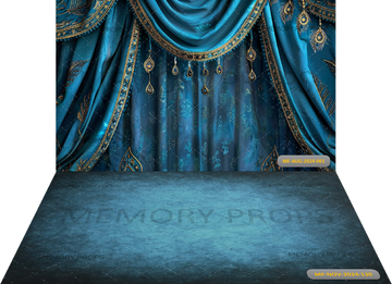 DRAPES OF DWARKA + BLUE TEXTURE BACKDROPS