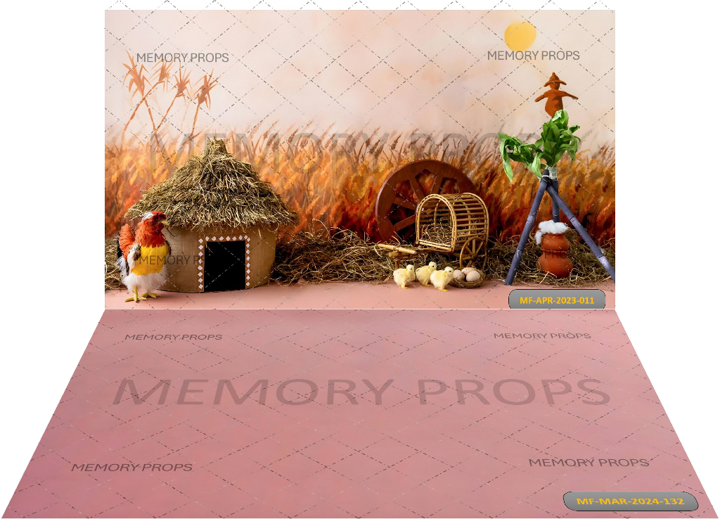Pongal Theme + Peachy Texture Backdrops