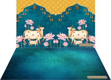 PICHWAI COW ART + GREEN TEXTURE BACKDROPS