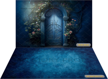 ARCHED DOOR + BLUE FLOORING BACKDROPS