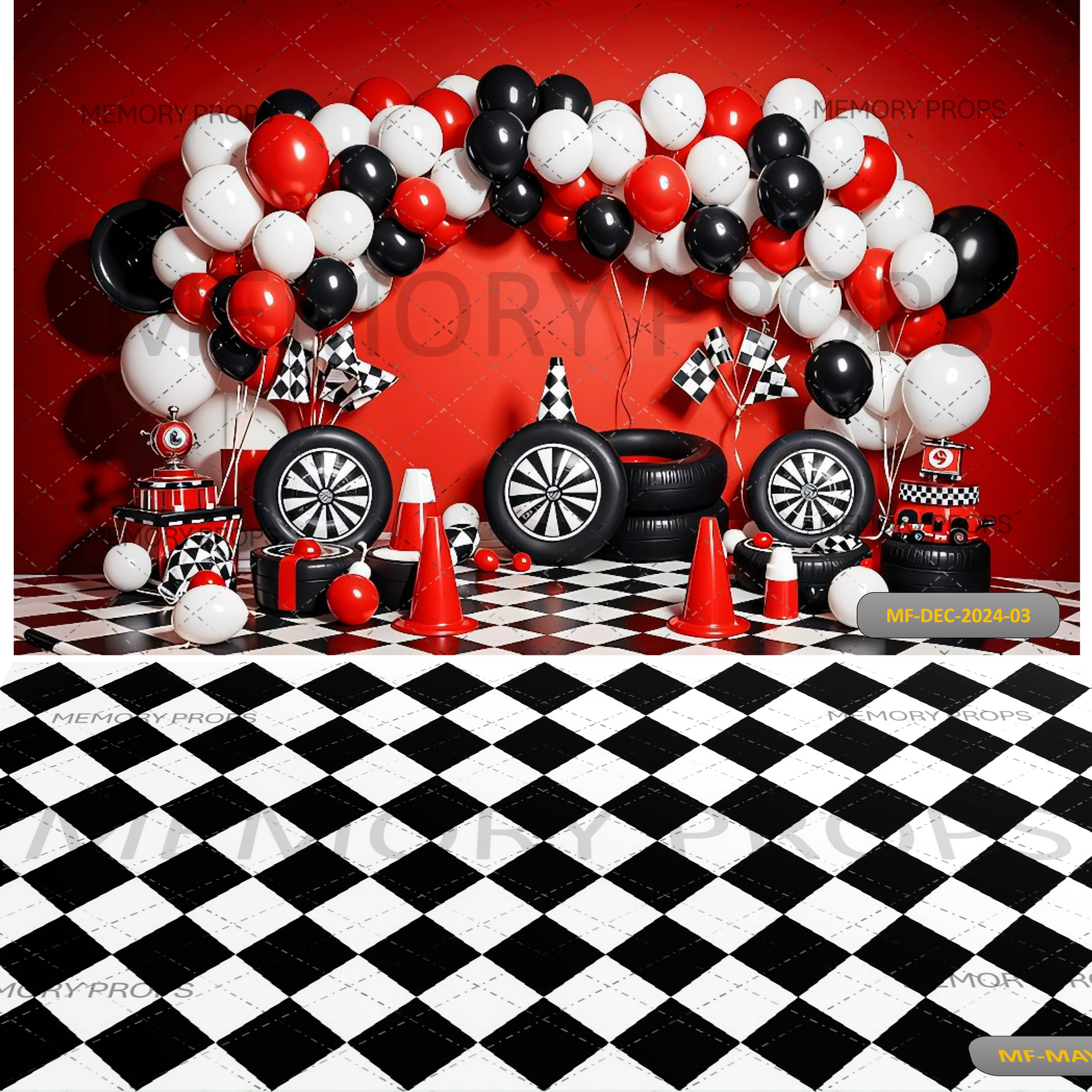 Checkered Racing Checkered Racing Backdrop