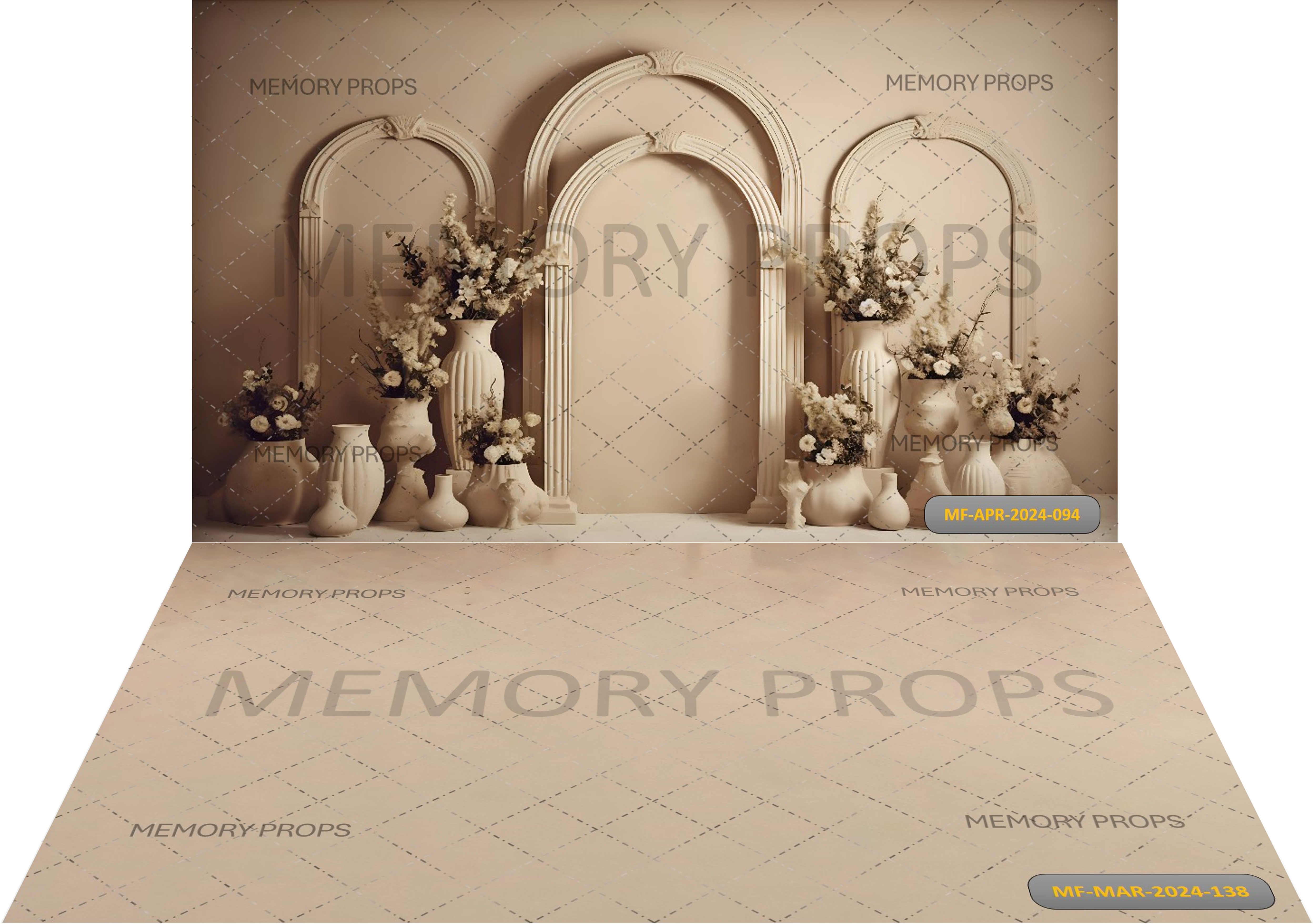 Boho Theme Cream Colour Texture Backdrops