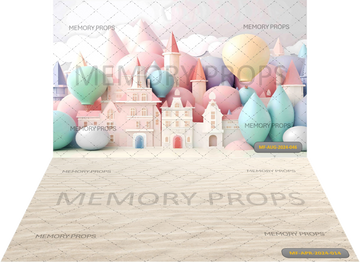 CASTEL HOT AIR BALLOONS + WHITE TEXTURE BACKDROPS