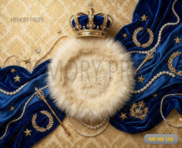 ROYAL PRINCE CROWN & LUXURY FUR NEST - PRINTED BACKDROP