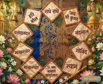 KRISHNA DIVINE NAMDWAR DEVOTIONAL FLORAL - PRINTED BACKDROP