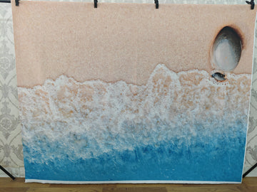 MINIMAL BEACH WAVE SHELL SETUP - PRINTED BACKDROP