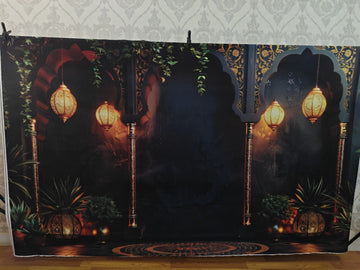 LUXURY ARABIAN NIGHT ARCH LANTERN - PRINTED BACKDROP