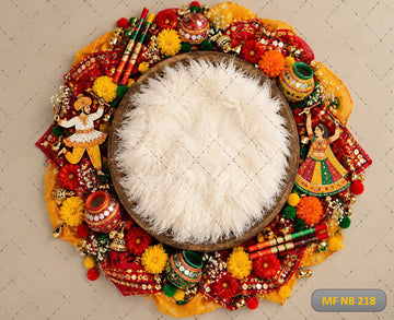 COLORFUL GARBA FESTIVE BABY NEST - PRINTED BACKDROP