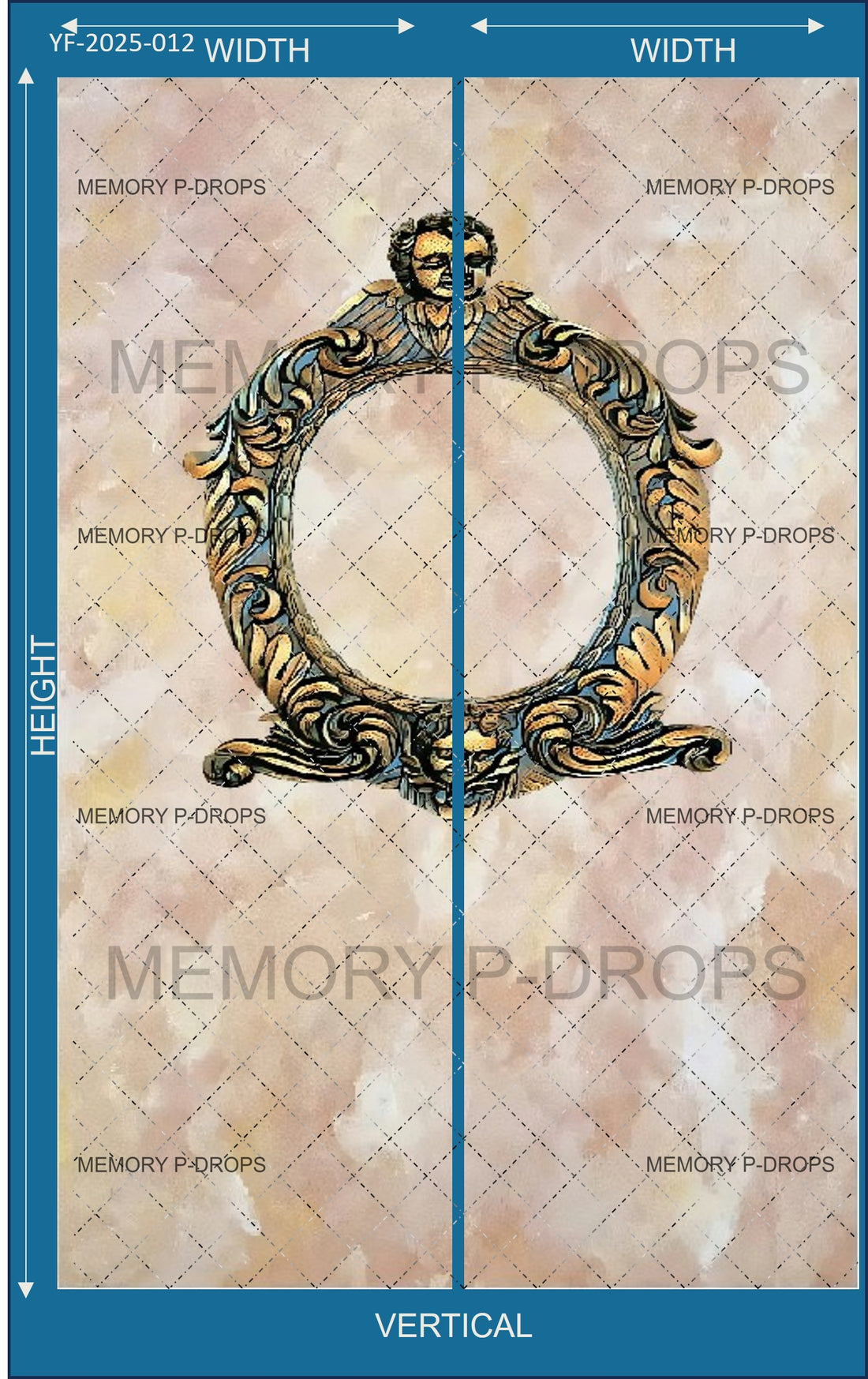 ORNAMATE VINTAGE PHOTO FRAME PRINTED BACKDROP