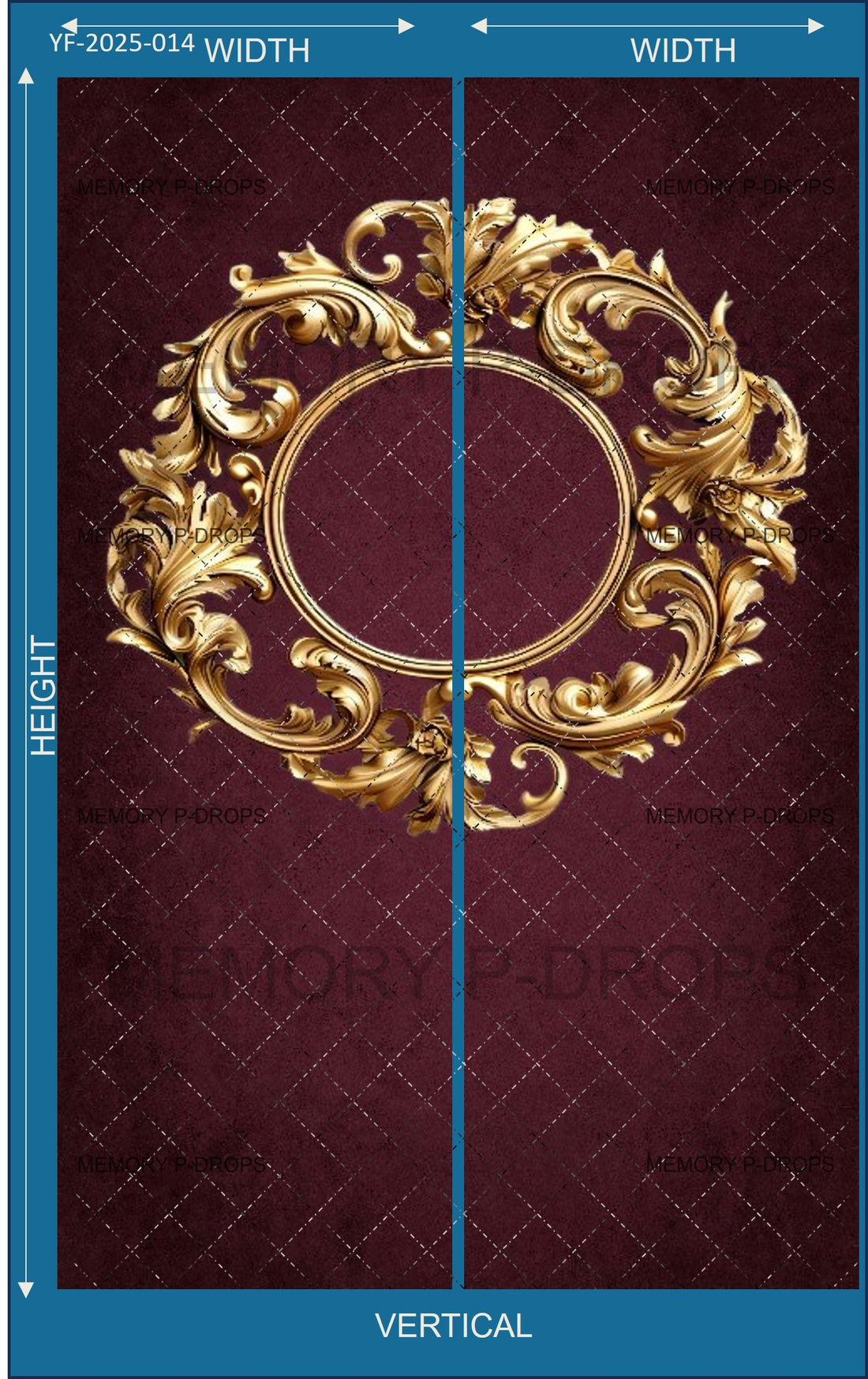 ELEGANT CARVED PHOTO FRAME PRINTED BACKDROP