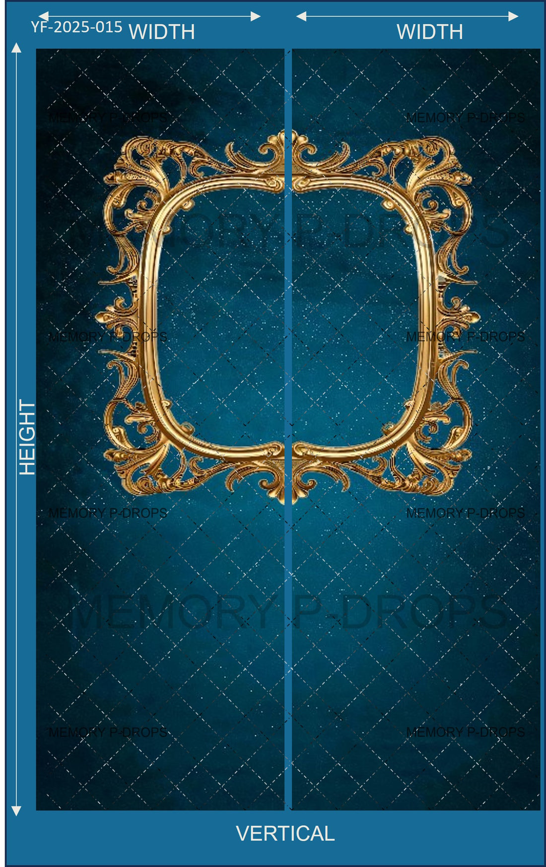 ANTIQUE PORTRAIT PHOTO FRAME PRINTED BACKDROP