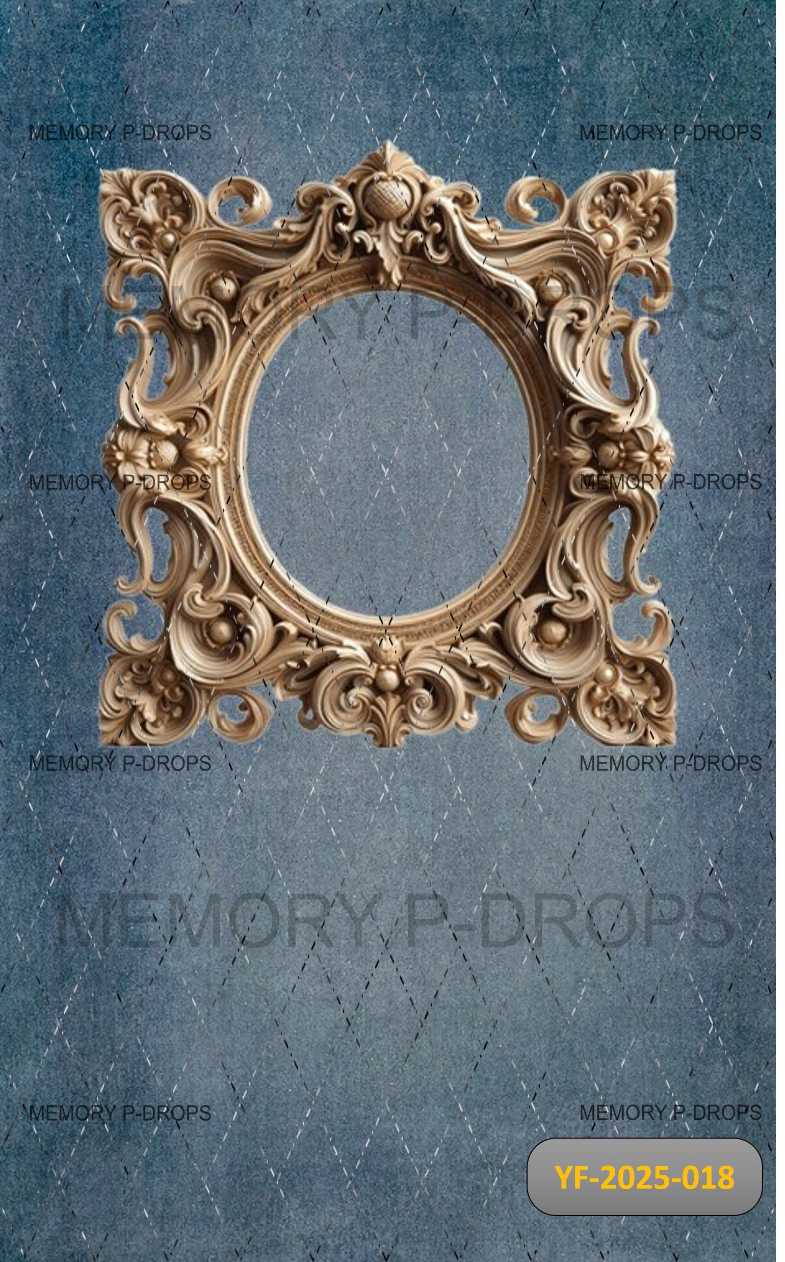 French Style Decorative Photo Frame Printed Backdrop