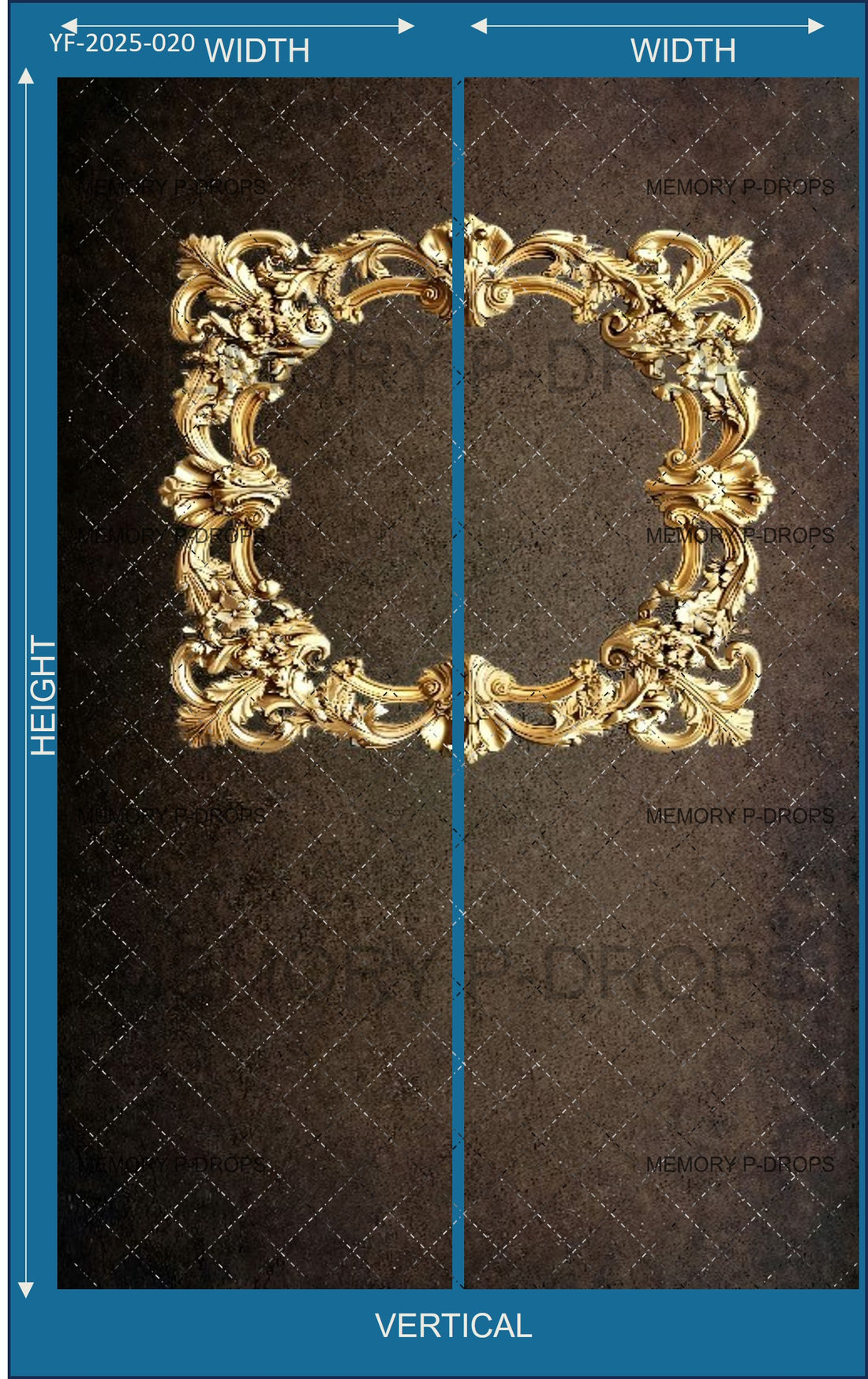 LUXURY VINTAGE PHOTO FRAME PRINTED BACKDROP