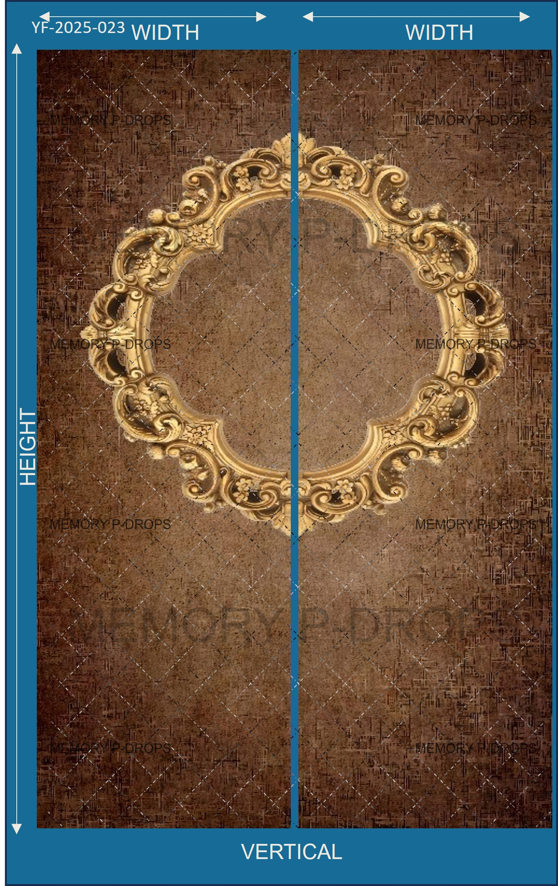 OLD WORLD PHOTO FRAME PRINTED BACKDROP