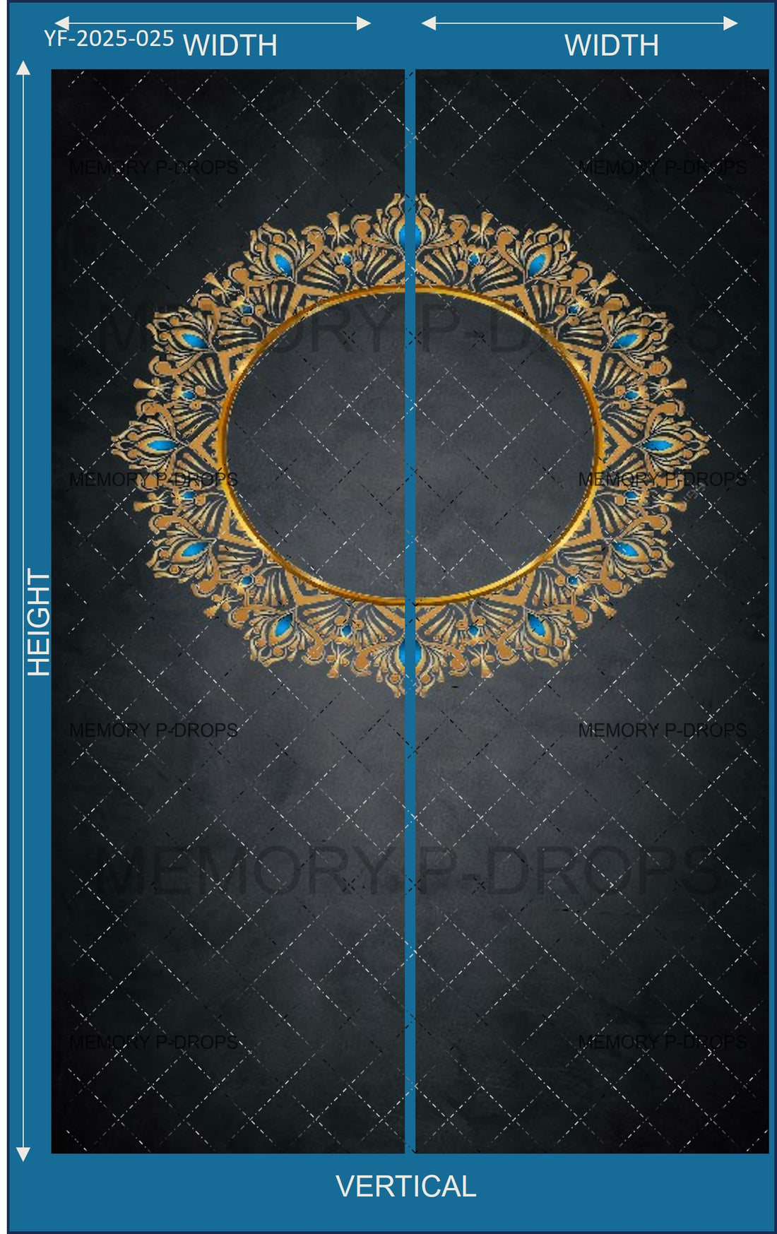 VICTORIAN STYLE WALL PHOTO FRAME PRINTED BACKDROP