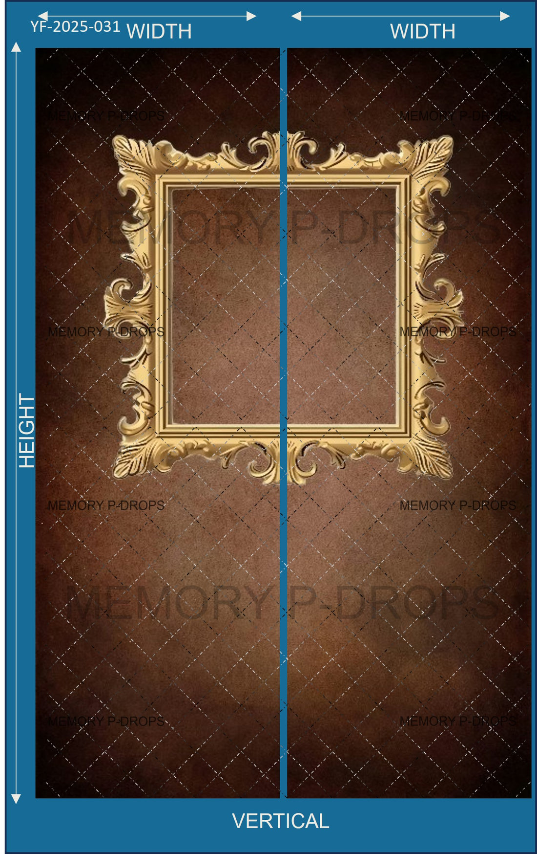VICTORIAN STYLE WALL PHOTO FRAME PRINTED BACKDROP