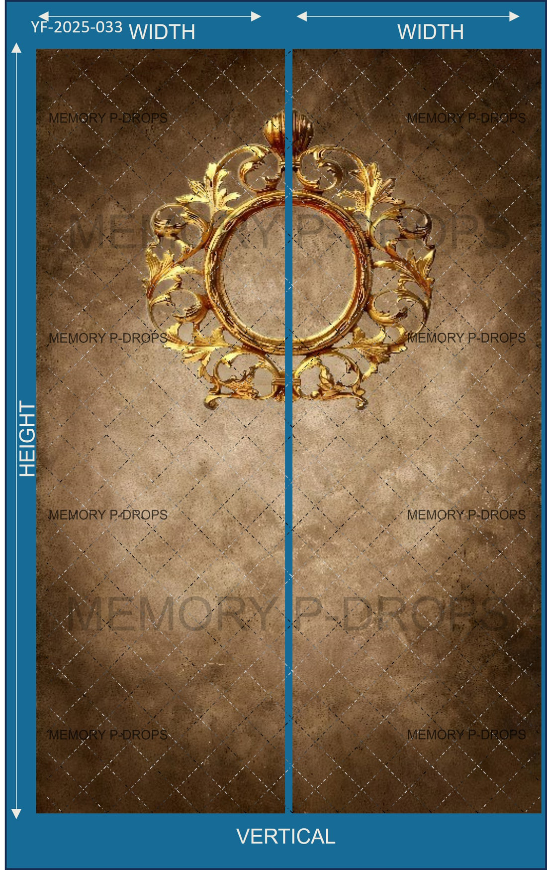 ROYAL ORNATE PHOTO FRAME PRINTED BACKDROP