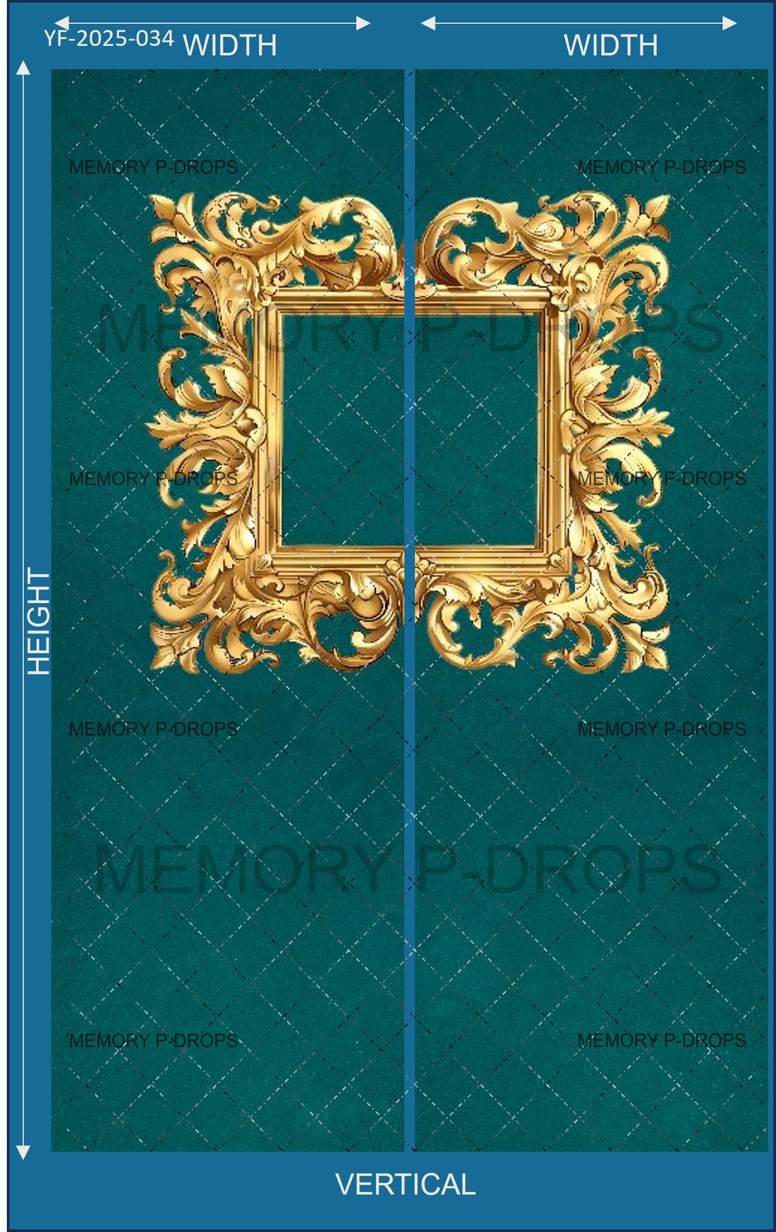 LUXURY VINTAGE PHOTO FRAME PRINTED BACKDROP