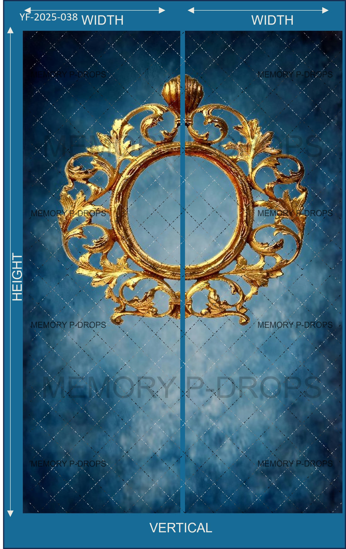 ANTIQUE AESTHETIC PHOTO FRAME PRINTED BACKDROP