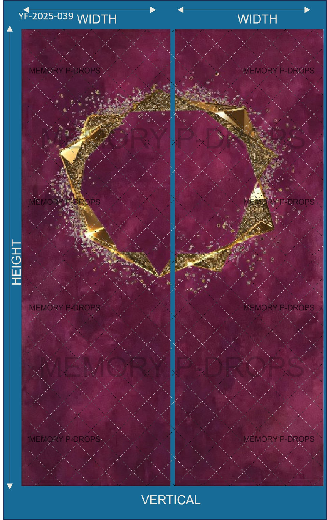 VICTORIAN STYLE ORNATE PHOTO FRAME PRINTED BACKDROP