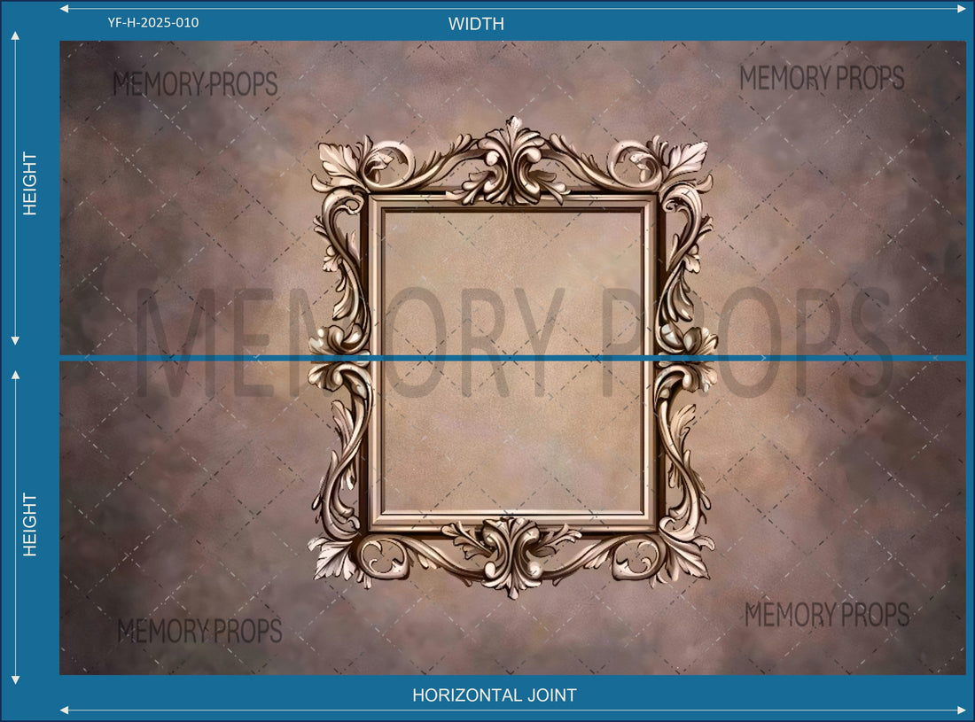 LUXURY CARVED PHOTO FRAME PRINTED BACKDROP
