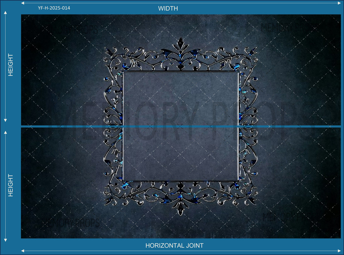 INTRICATE DECORETIVE PHOTO FRAME PRINTED BACKDROP