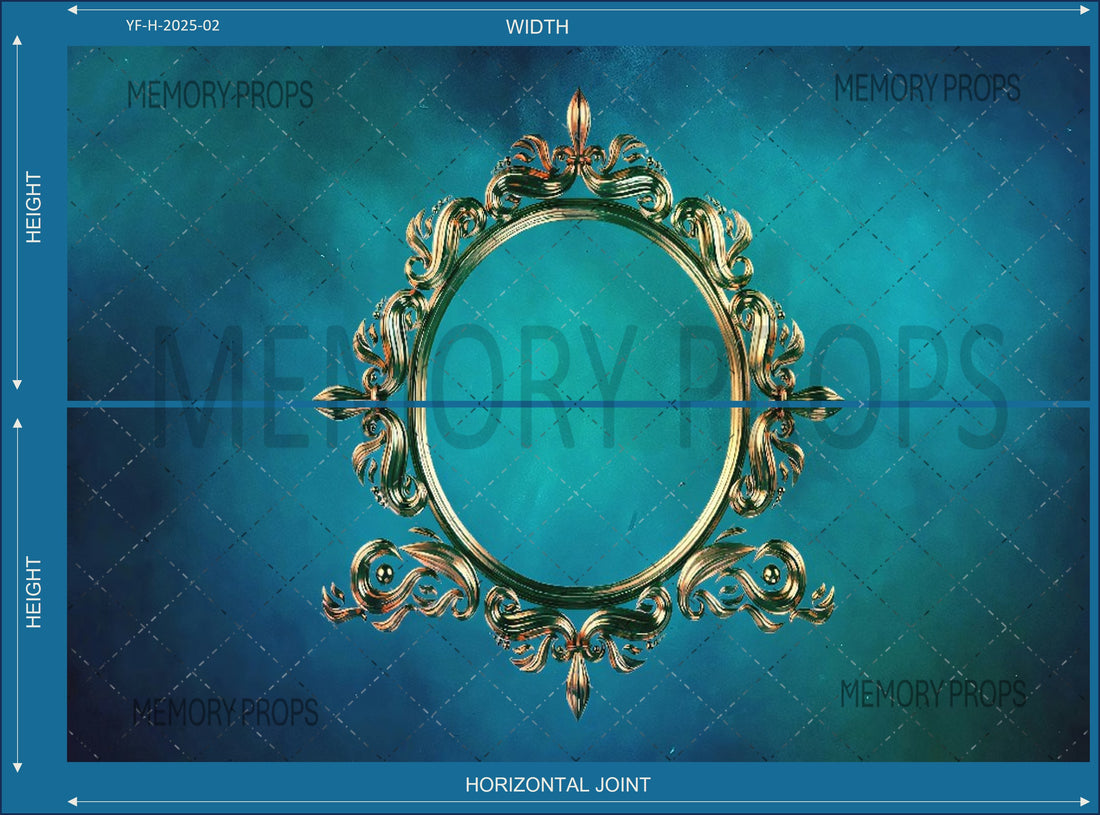 LUXURY GOLDEN PHOTO FRAME PRINTED BACKDROP