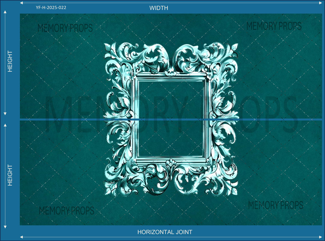 RICH BAROQUE PHOTO FRAME PRINTED BACKDROP