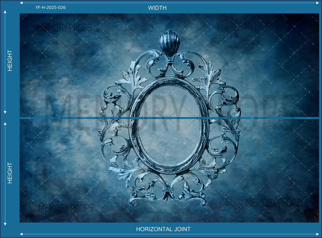 ELEGANT BAROQUE PHOTO FRAME PRINTED BACKDROP