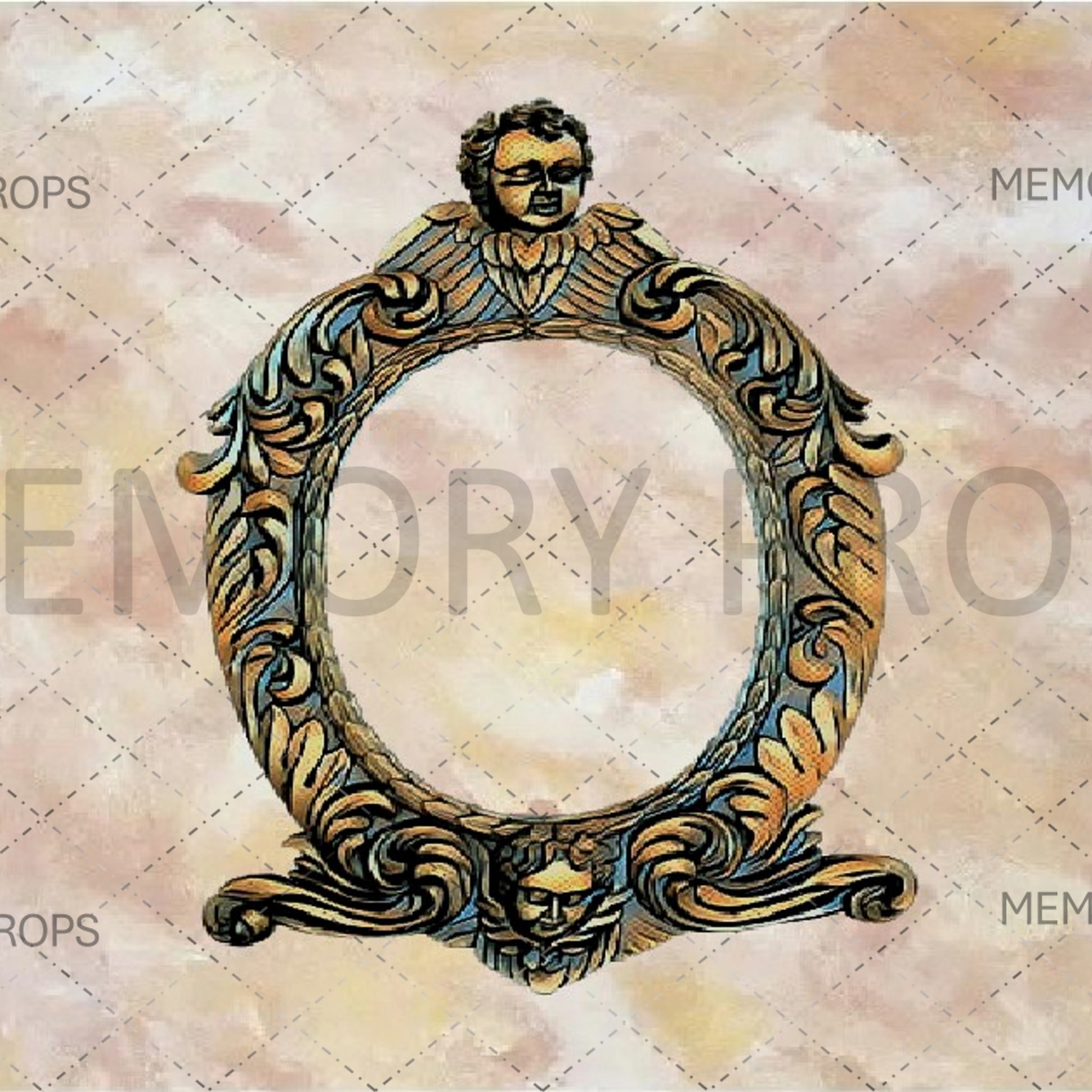 ANTIQUE AESTHETIC PHOTO FRAME PRINTED BACKDROP