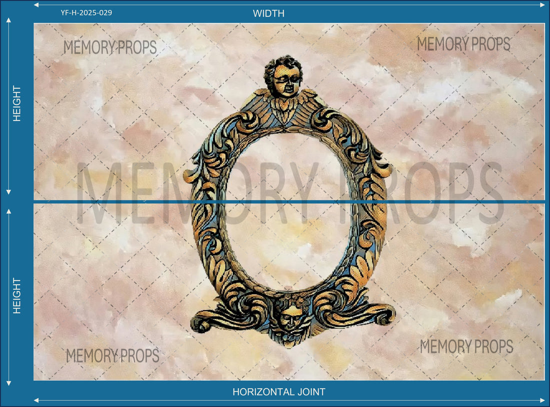 ANTIQUE AESTHETIC PHOTO FRAME PRINTED BACKDROP