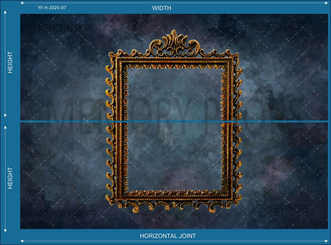 ELEGANT GOLDEN PHOTO FRAME PRINTED BACKDROP