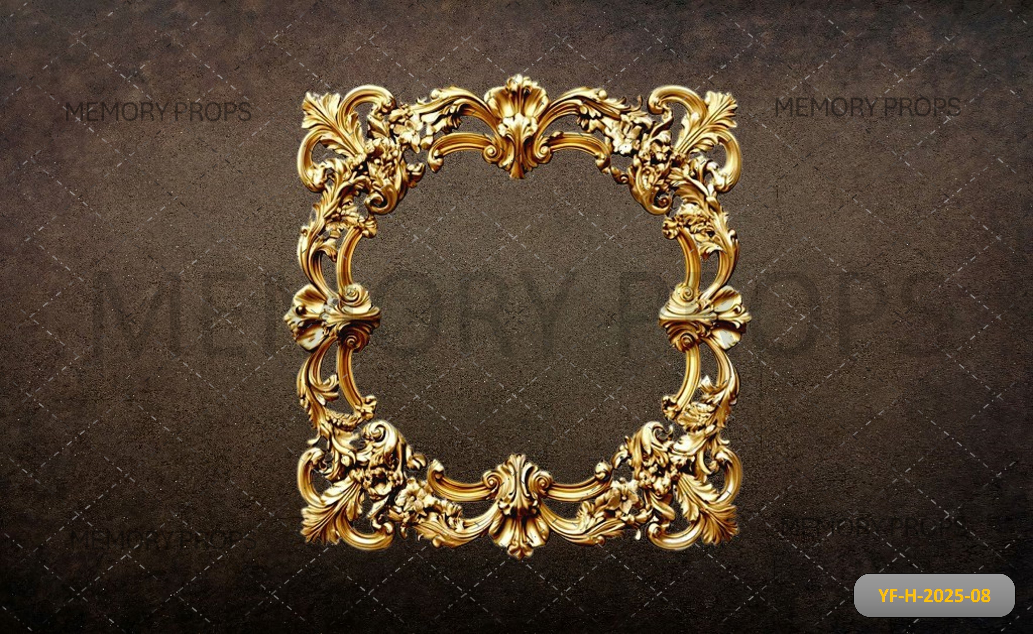 Ornate Square Photo Frame Printed Backdrop